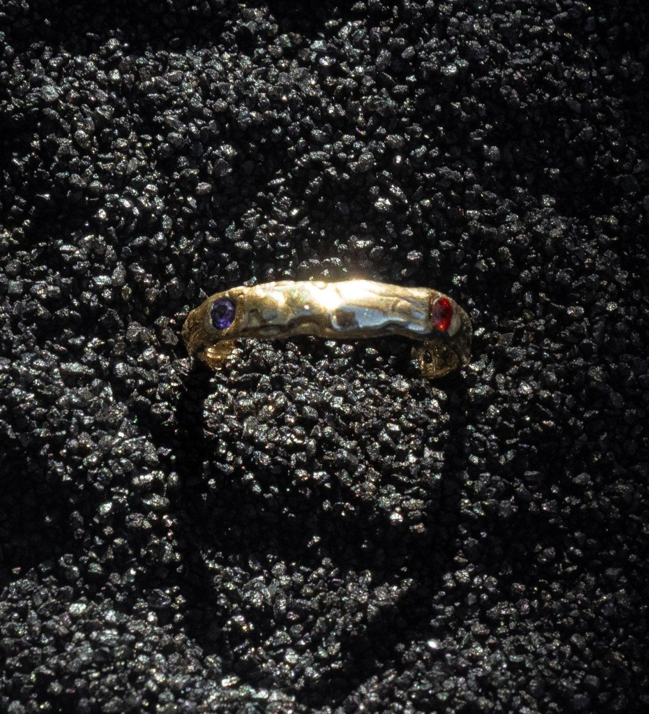One of a Kind Terrain Sapphire Gold Ring - Dea Dia
