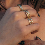 One of a Kind Terrain Sapphire Gold Ring - Dea Dia