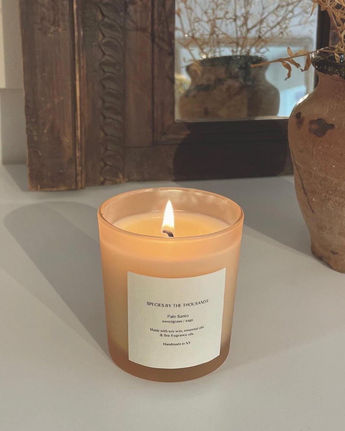 Palo Santo, Sweetgrass + Sage Handcrafted Scented Soy Candle - Dea Dia