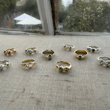 Pebble Ring, Ruby & Purple Sapphire in Solid 14k Gold - Dea Dia