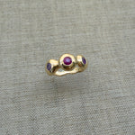 Pebble Ring, Ruby & Purple Sapphire in Solid 14k Gold - Dea Dia