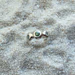 Pebble Ring, Sapphire & Mali Garnet in Recycled Silver - Dea Dia