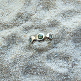Pebble Ring, Sapphire & Mali Garnet in Recycled Silver - Dea Dia