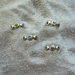 Pebble Ring, Sapphire & Mali Garnet in Recycled Silver - Dea Dia