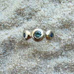 Pebble Ring, Sapphire & Mali Garnet in Recycled Silver - Dea Dia