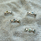 Pebble Ring, Sapphire & Mali Garnet in Recycled Silver - Dea Dia