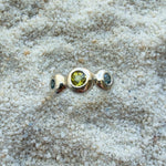 Pebble Ring, Sapphire & Mali Garnet in Recycled Silver - Dea Dia