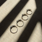 Pebble Ring, Sapphire & Mali Garnet in Recycled Silver - Dea Dia