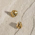 Perdido Folded Gold Stud Earrings - Dea Dia