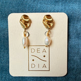 Perdido Folded Gold Stud Earrings - Dea Dia