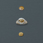 Petite Spiral Shell Signet Ring, Mixed Metal - Dea Dia