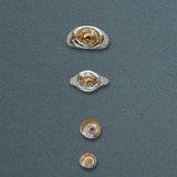 Petite Spiral Shell Signet Ring, Mixed Metal - Dea Dia