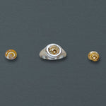 Petite Spiral Shell Signet Ring, Mixed Metal - Dea Dia