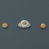 Petite Spiral Shell Signet Ring, Mixed Metal - Dea Dia