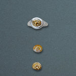 Petite Spiral Shell Signet Ring, Mixed Metal - Dea Dia