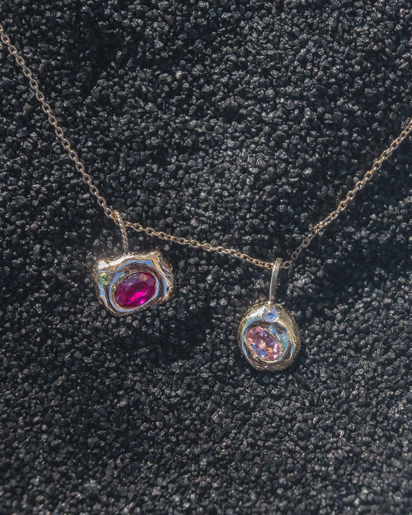 Pink & Milky Sapphire Alchemy Charm - Dea Dia