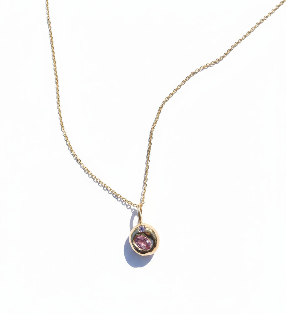 Pink & Milky Sapphire Alchemy Charm - Dea Dia