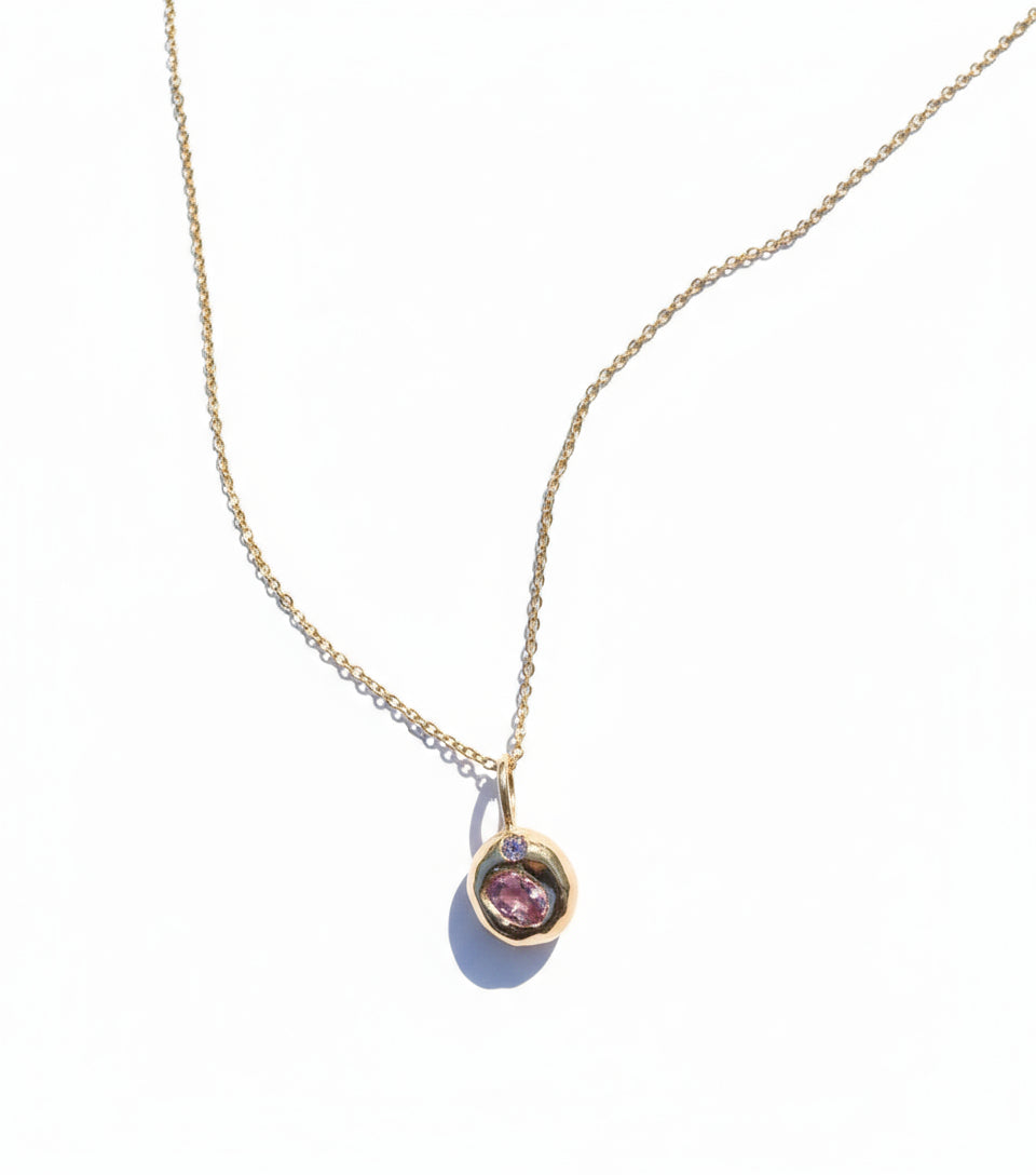 Pink & Milky Sapphire Alchemy Charm - Dea Dia