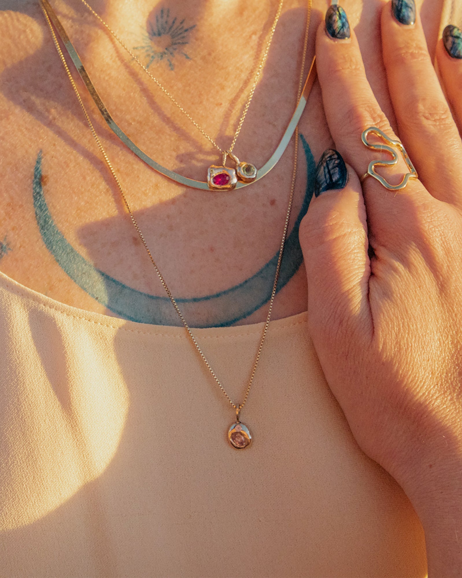 Pink & Milky Sapphire Alchemy Charm - Dea Dia