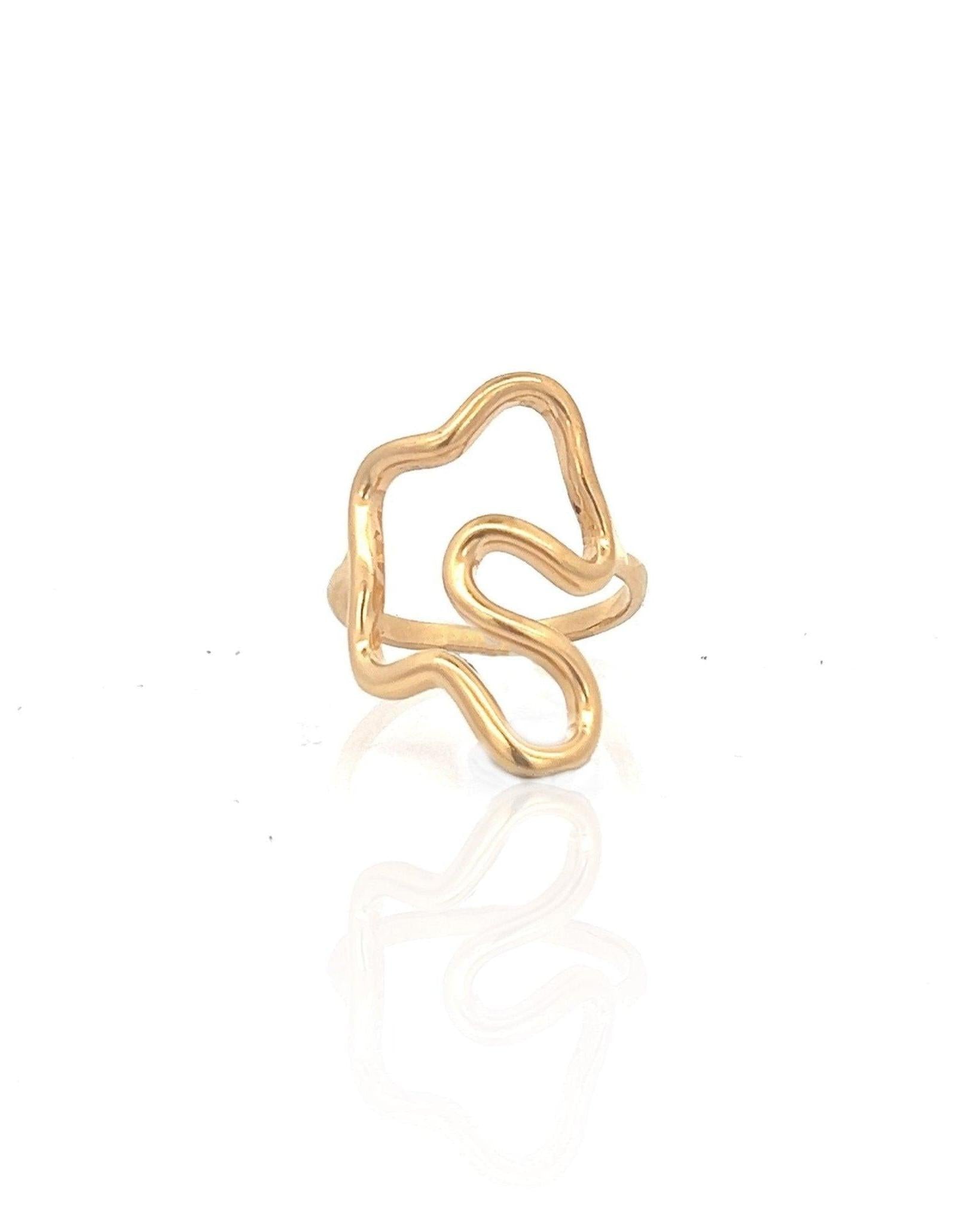 Puddle Ring - Gold or Silver Abstract Ring - Dea Dia