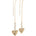 Rhiannon Gold Pearl Heart Threader Earrings - Dea Dia