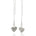 Rhiannon Silver Pearl Heart Threaders Earrings - Dea Dia