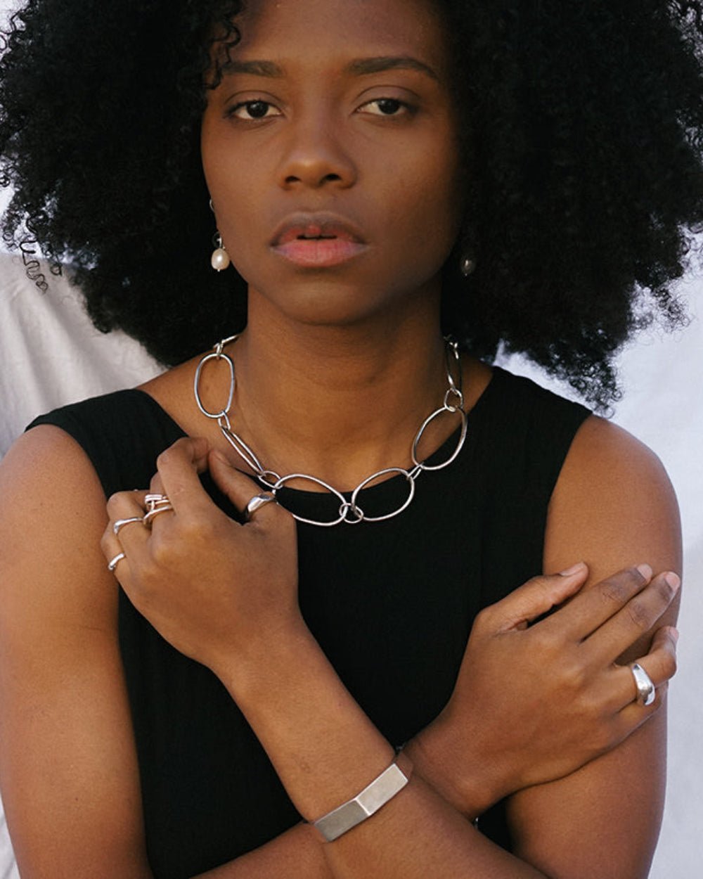 Ridge Cuff - Geometric Cuff Bracelet in Gold or Silver - Dea Dia