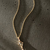 Rutilated Quartz and Diamond Kite Necklace - Dea Dia