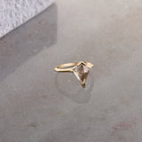 Rutilated Quartz Kite Gold Ring - Dea Dia