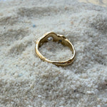 Salt & Pepper Diamond Three Stone Engagement Ring in Solid 14k Gold - Dea Dia