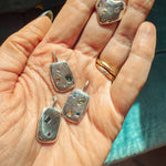 Sand Cast Gemstone Silver Ingot Pendant - Dea Dia