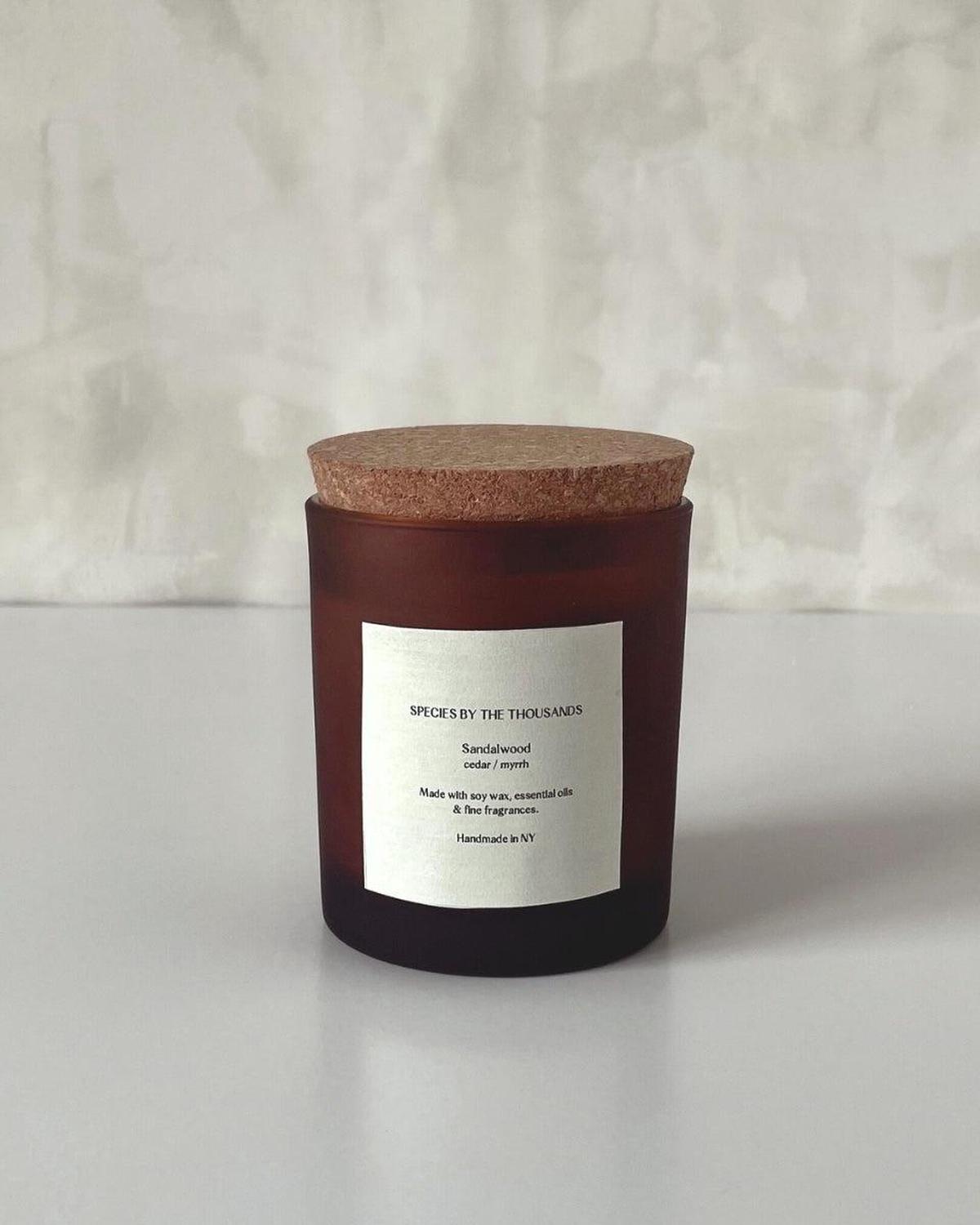 Sandalwood, Cedar+ Myrrh Handcrafted Soy Candle - Dea Dia