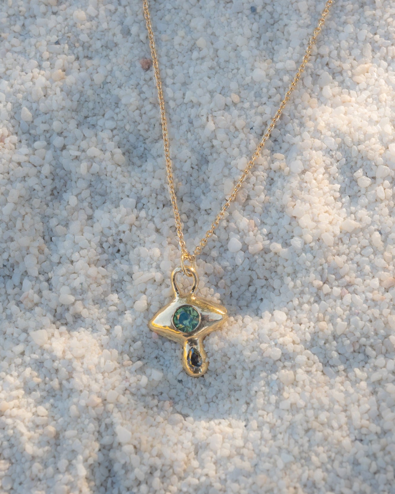 Sapphire and Diamond Crying Eye Charm - Dea Dia