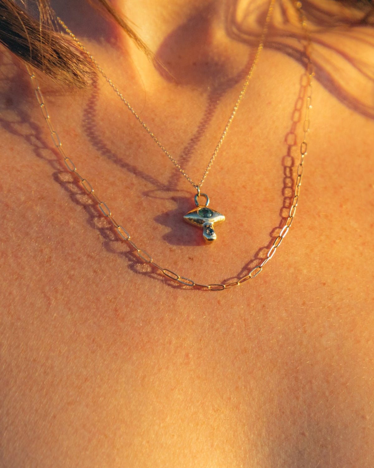 Sapphire and Diamond Crying Eye Charm - Dea Dia