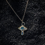 Sapphire and Diamond Crying Eye Charm - Dea Dia
