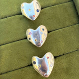 Sapphire Eros Silver Heart Ring - Dea Dia
