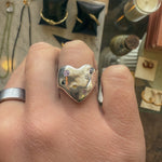 Sapphire Eros Silver Heart Ring - Dea Dia