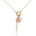 Selene Gold Charm Necklace with Pearl and Crystal - Dea Dia