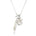 Selene Silver Charm Necklace with Pearl and Crystal - Dea Dia