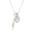 Selene Silver Charm Necklace with Pearl and Crystal - Dea Dia