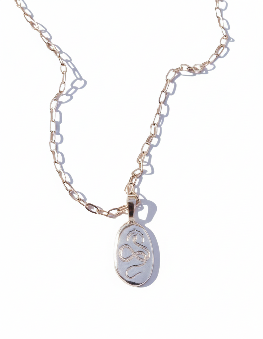 Serpent Rising Snake Pendant Necklace - Dea Dia