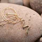 Serpentina Charm Necklace - Silver or Brass - Dea Dia