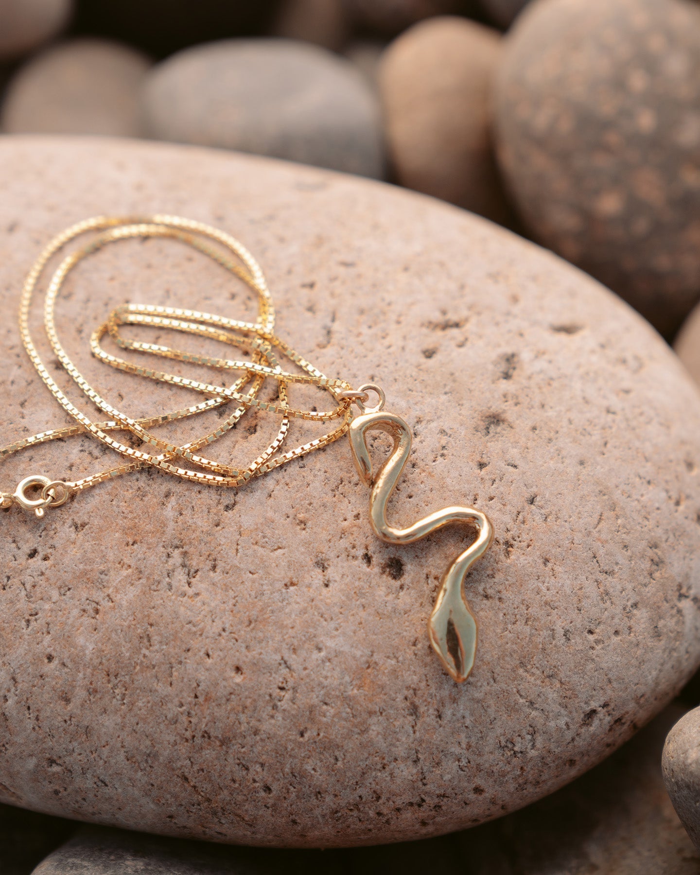 Serpentina Charm Necklace - Silver or Brass - Dea Dia
