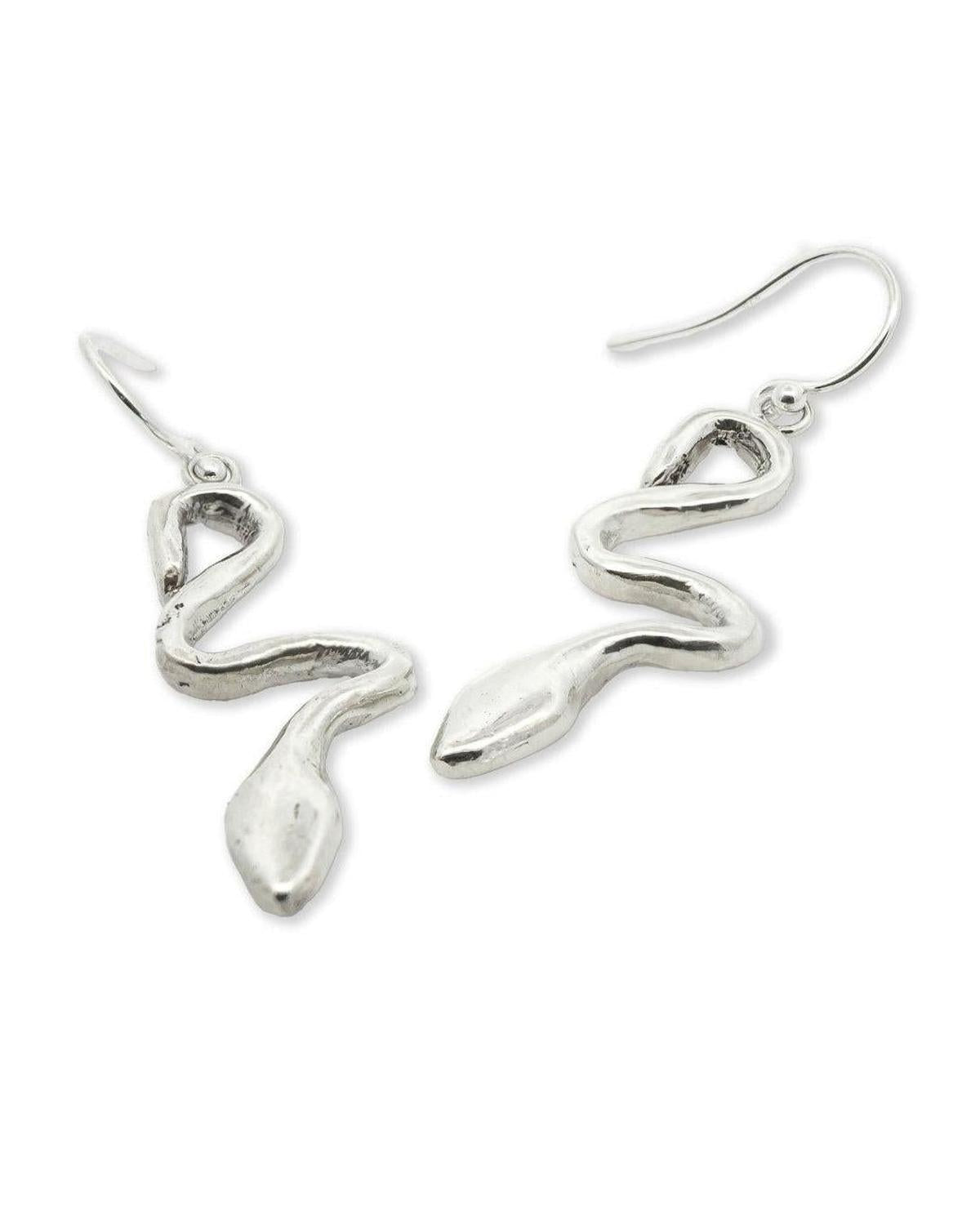 Serpentina Snake Dangle Earrings - Dea Dia