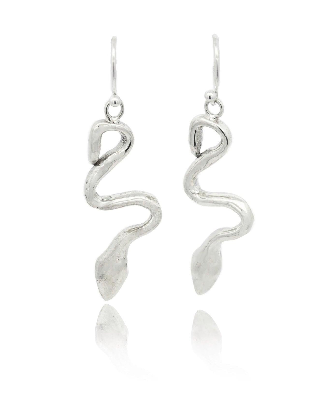 Serpentina Snake Dangle Earrings - Dea Dia