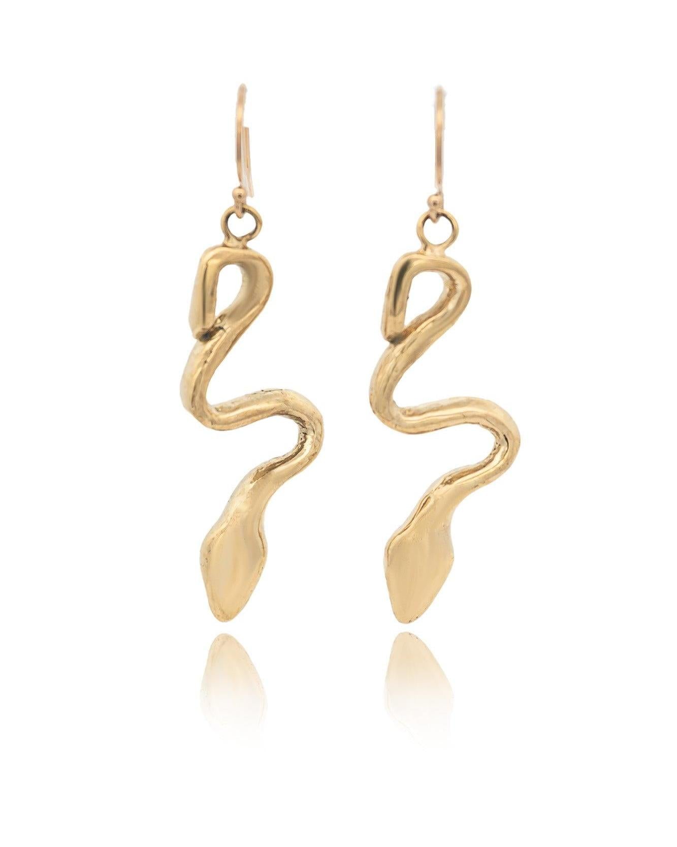 Serpentina Snake Dangle Earrings - Dea Dia