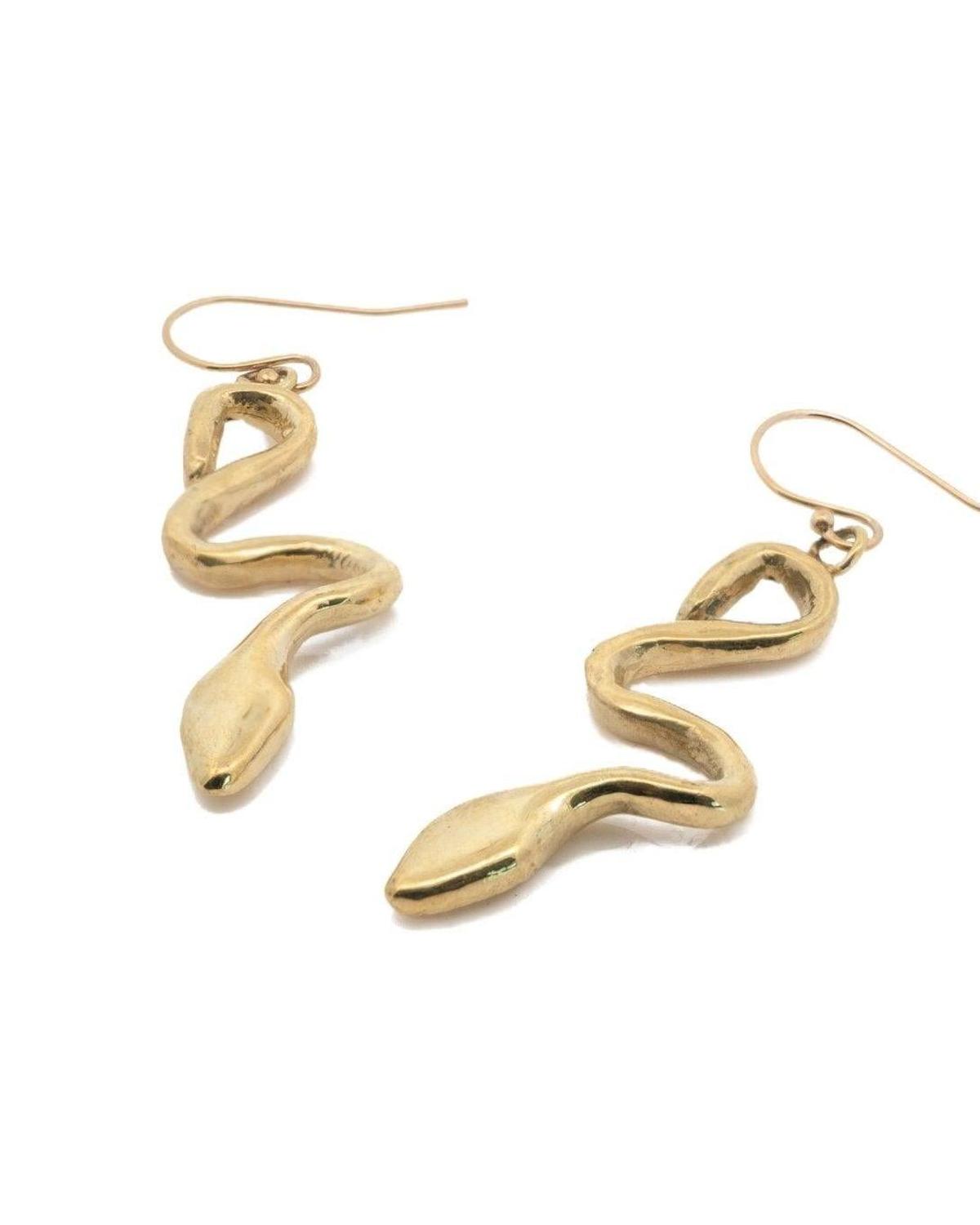 Serpentina Snake Dangle Earrings - Dea Dia