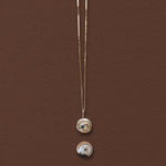 Shiva Shell Charm, 14k Gold with Teal Sapphire - Dea Dia