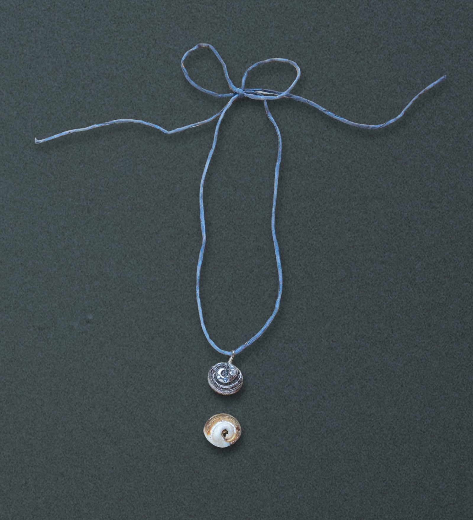 Shiva Shell Pendant Necklace, Silver - Dea Dia