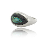 Silver Abalone Teardrop Ring - Dea Dia